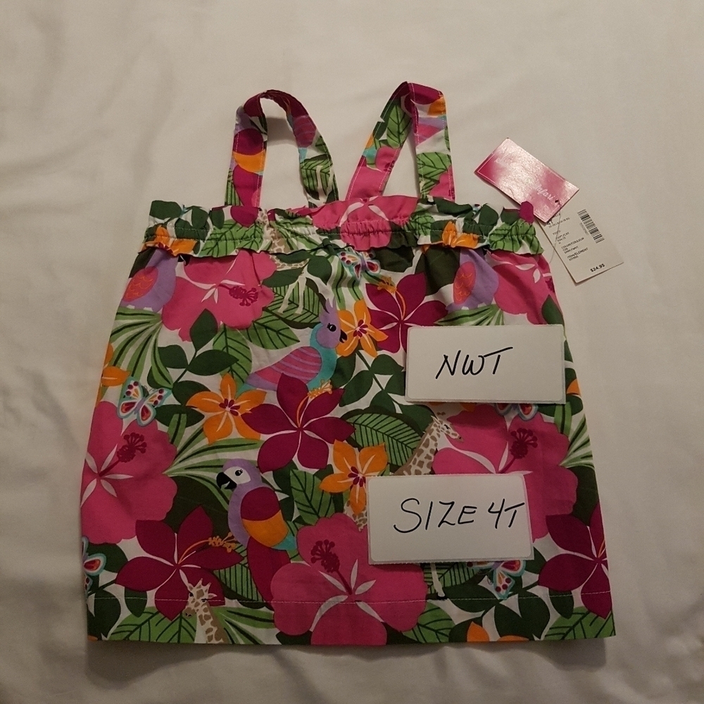 Gymboree girls size 4T Floral tank top New